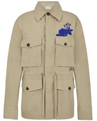 P.A.R.O.S.H. - Sahariana Floral-Embroidered Shirt Jacket - Lyst