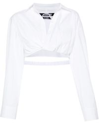 Jacquemus - La Chemise Bahia Cropped Blouse - Lyst