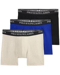 Polo Ralph Lauren - Elastic-Waistband Boxer Briefs Pack Of Three - Lyst