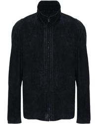 Giorgio Armani - Suede Shirt Jacket - Lyst