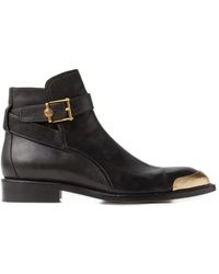 Versace - Primo-Leather Ankle Boots - Lyst