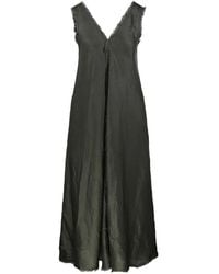 P.A.R.O.S.H. - Fransen-Maxikleid Mit V-Ausschnitt - Lyst