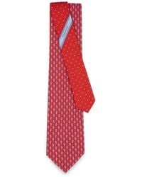 Ferragamo - Seahorse-Print Silk Tie - Lyst