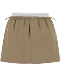 Alexander Wang - Logo-Waistband Mini Skirt - Lyst