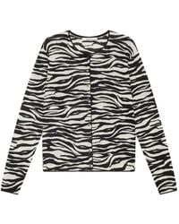 Maliparmi - Zebra-Print Buttoned Cardigan - Lyst