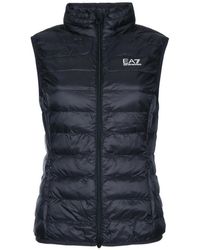 EA7 - Gesteppte Weste Mit Logo-Print - Lyst