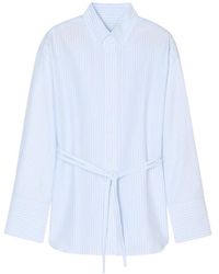 Closed - Striped Belted Shirt - Lyst
