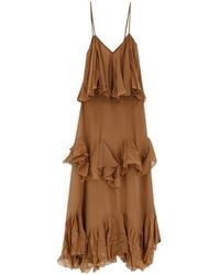 Mes Demoiselles - Calimera Ruffled V-Neck Maxi Dress - Lyst