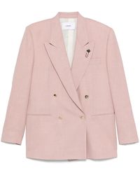 Lardini - Brooch-Detail Blazer - Lyst