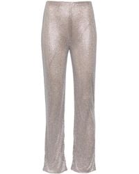 GIUSEPPE DI MORABITO - Rhinestone-embellished High-waist leggings - Lyst