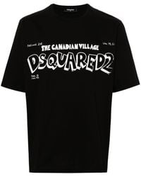 DSquared² - Skater Fit Cotton T-shirt - Lyst