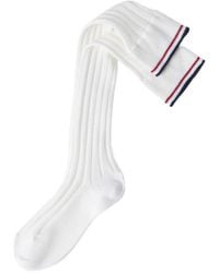 Brunello Cucinelli - Chaussettes En Maille De Coton Côtelée À Rayures - Lyst