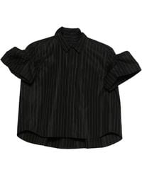 Sacai - Puff-Sleeved Pinstripe Shirt - Lyst