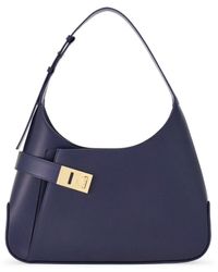 Ferragamo - Hobo Leather Shoulder Bag - Lyst