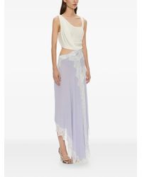 Christopher Esber Asymmetric Lace Mini Dress in Blue | Lyst