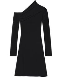 Courreges - Asymmetric Twist Crepe Mini Dress - Lyst