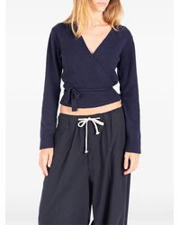 Societe Anonyme - Nicole Wrap-Style Cropped Sweater - Lyst