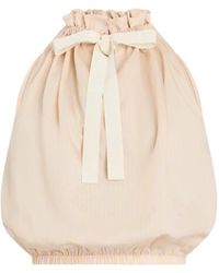 Patou - Striped-Pattern Bow Sleeveless Top - Lyst