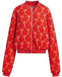 Essentiel Antwerp - Floral Print Zip Bomber Jacket - Lyst