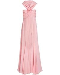 Giambattista Valli - Hooded Floral-appliqué Silk Gown - Lyst