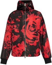 Alexander McQueen - Wax Flower-print Hooded Jacket - Lyst