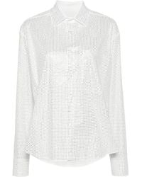 GIUSEPPE DI MORABITO - Crystal-Embellished Poplin Shirt - Lyst