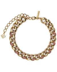 Oscar de la Renta - Crystal-embellished Chain Necklace - Lyst