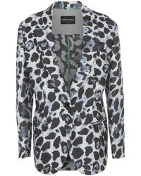 Giorgio Armani - Single-Breasted Leopard-Pattern Blazer - Lyst