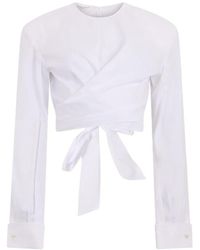 Philosophy Di Lorenzo Serafini - Cropped Wrap-Style Top - Lyst