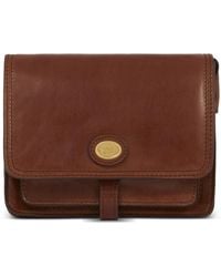 The Bridge - Logo-Plaque Leather Cross Body Bag - Lyst
