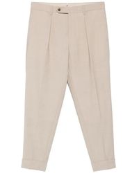 Berwich - Chiaia Pleated Cuffed Trousers - Lyst
