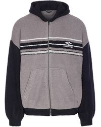 Balenciaga - Hoodie Met Borduurwerk En Rits - Lyst