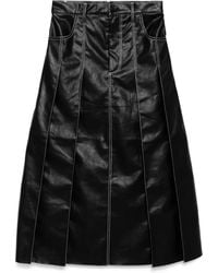B+ AB - Contrast Stitching Midi Skirt - Lyst