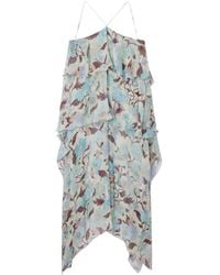 Stella McCartney - Lady Garden-Print Silk Chiffon Dress - Lyst