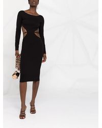 DSquared² - Vestido midi con aberturas - Lyst