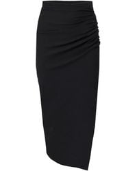 Carolina Herrera - Gathered Asymmetric Skirt - Lyst