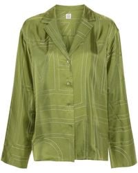 Totême - Monogram Silk Shirt - Lyst