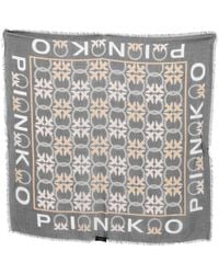 Pinko - Printed Fringed Scarf - Lyst