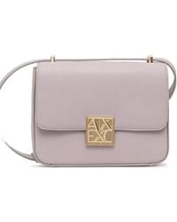 ARMANI EXCHANGE - Logo-Plaque Pebbled Cross Body Bag - Lyst