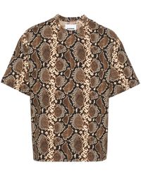 Jil Sander - Snake-print Cotton T-shirt - Lyst