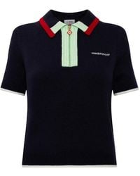 CASABLANCA - Logo-Embroidered Zip-Up Polo Shirt - Lyst