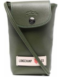Longchamp Logo Patch Phone Case - Green