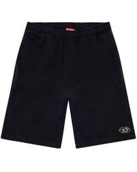 DIESEL - P-marshy-od Logo-embossed Cotton Track Shorts - Lyst