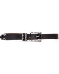 Golden Goose - Decorated-Buckle Leather Belt - Lyst