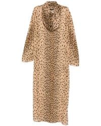 Cult Gaia - Gaianne Leopard-Print Hooded Midi Dress - Lyst