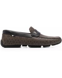 Bally - Chain Logo-print Leather Loafers - Lyst