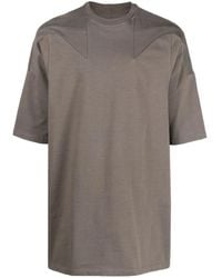 Rick Owens - T-Shirt Con Cuciture A Contrasto - Lyst