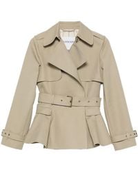 Burberry - Peplum-Hem Belted Jacket - Lyst
