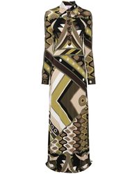 Emilio Pucci - Abstract-print Maxi Dress - Lyst