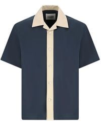 Jil Sander - Contrast-Collar Short-Sleeved Shirt - Lyst